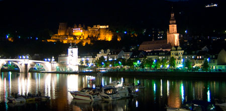 the Old Bridge in heidelberg and the castle