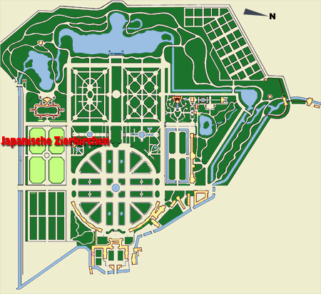 Japanische Zierkirchen Lageplan